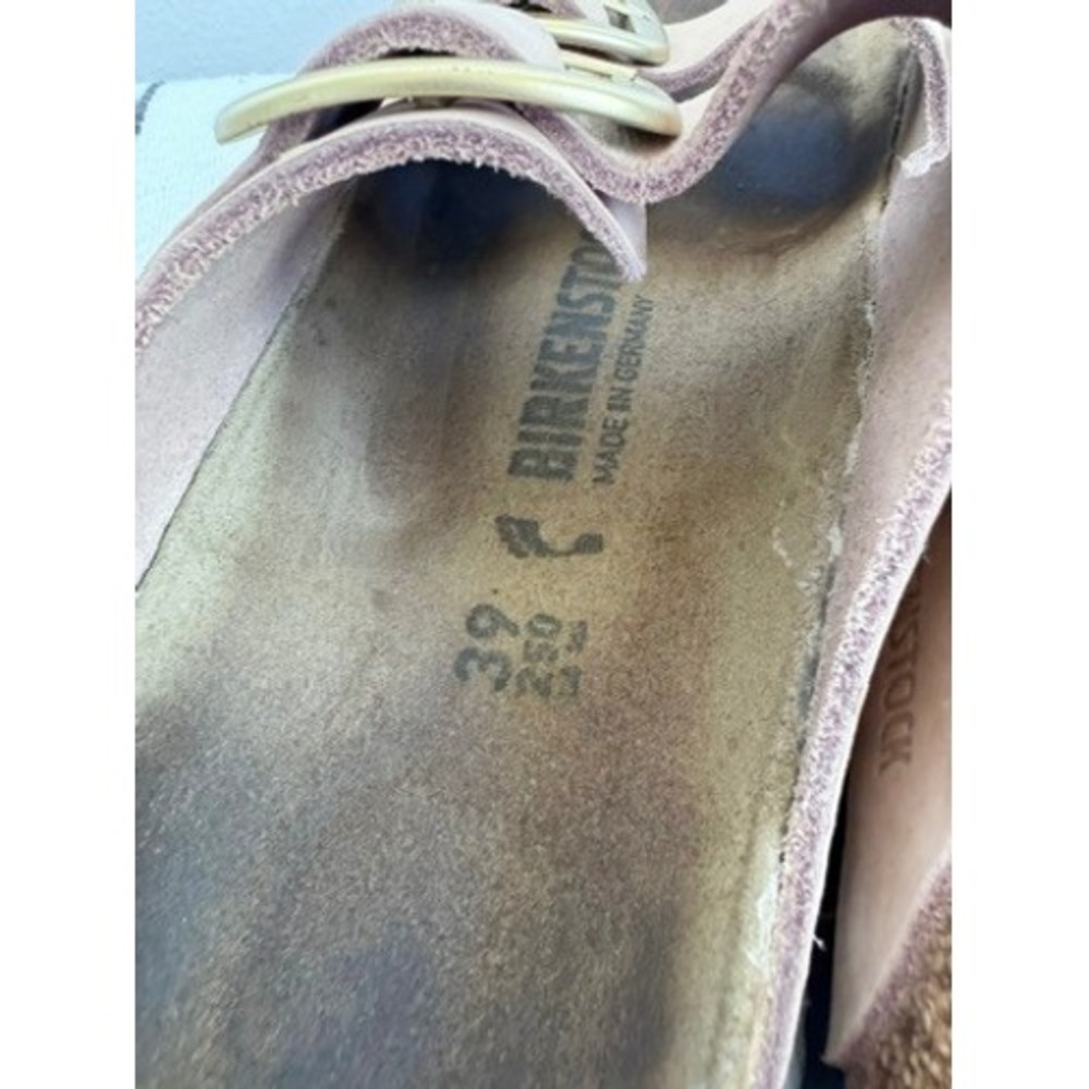 Birkenstock Arizona Big Buckle Sandcastle Nubuck Leather Sandals Womens 39 L8 - Picture 4 of 8
